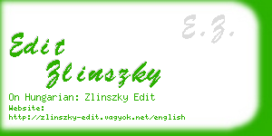 edit zlinszky business card